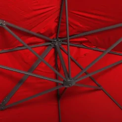 Parasol rectangular excéntrico, 3x4m + losas 50x50cm