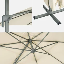 Parasol rectangular excéntrico, 3x2m
