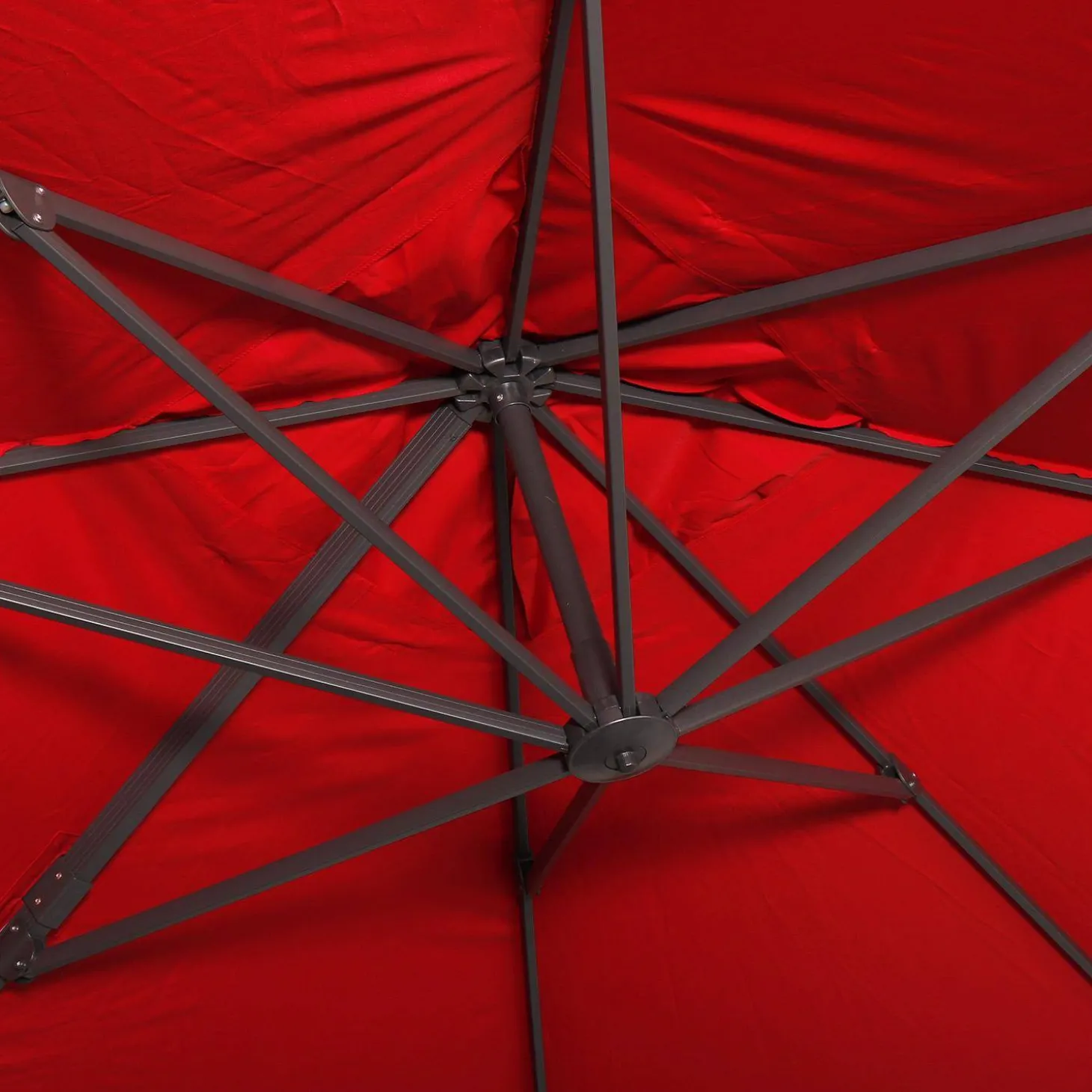 Parasol rectangular excéntrico, 3x4m + placas de lastre 50x50cm