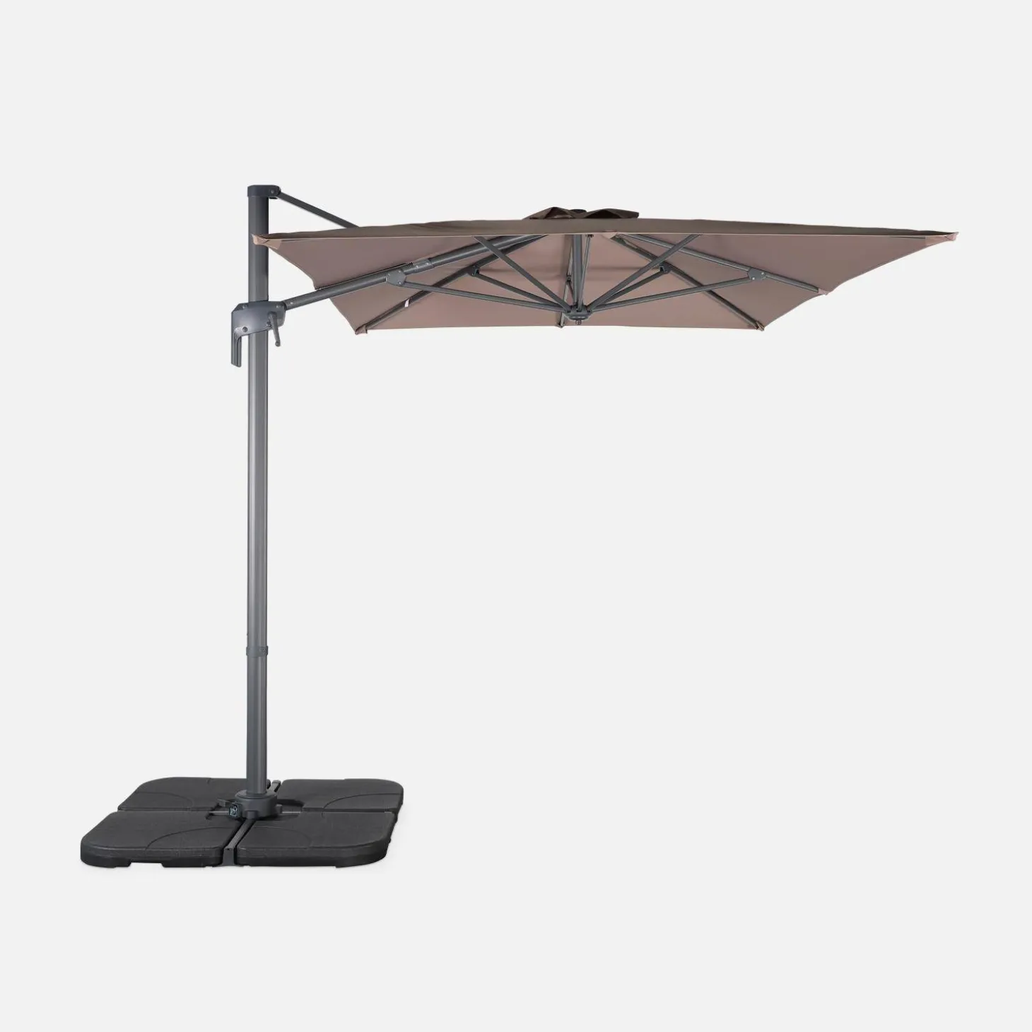 Parasol rectangular excéntrico, 3x2m