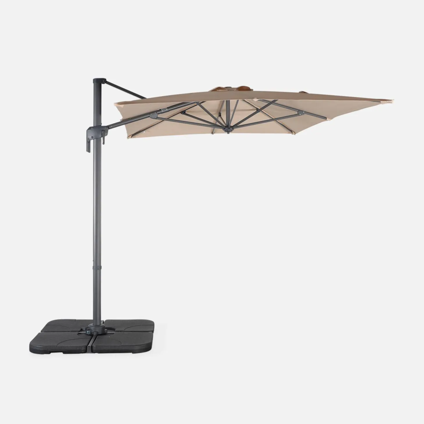 Parasol rectangular excéntrico, 3x2m