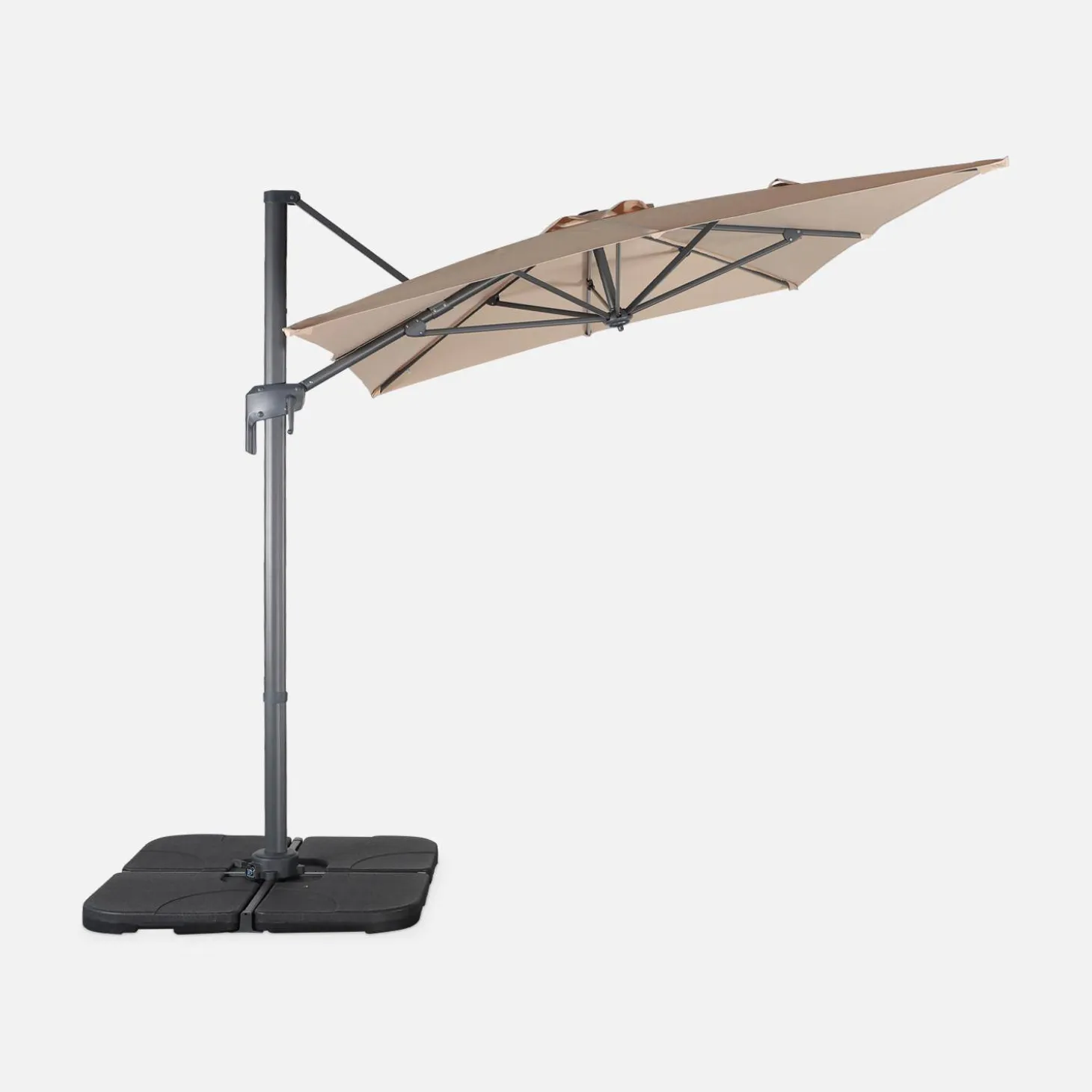 Parasol rectangular excéntrico, 3x2m