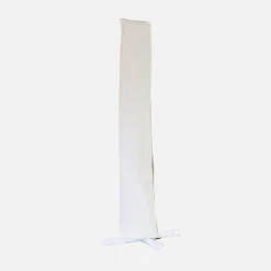 Parasol rectangular excéntrico poste efecto madera, 3x4m + placas de lastre 50x50cm
