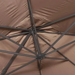 Parasol rectangular excéntrico, 3x4m + losas 50x50cm