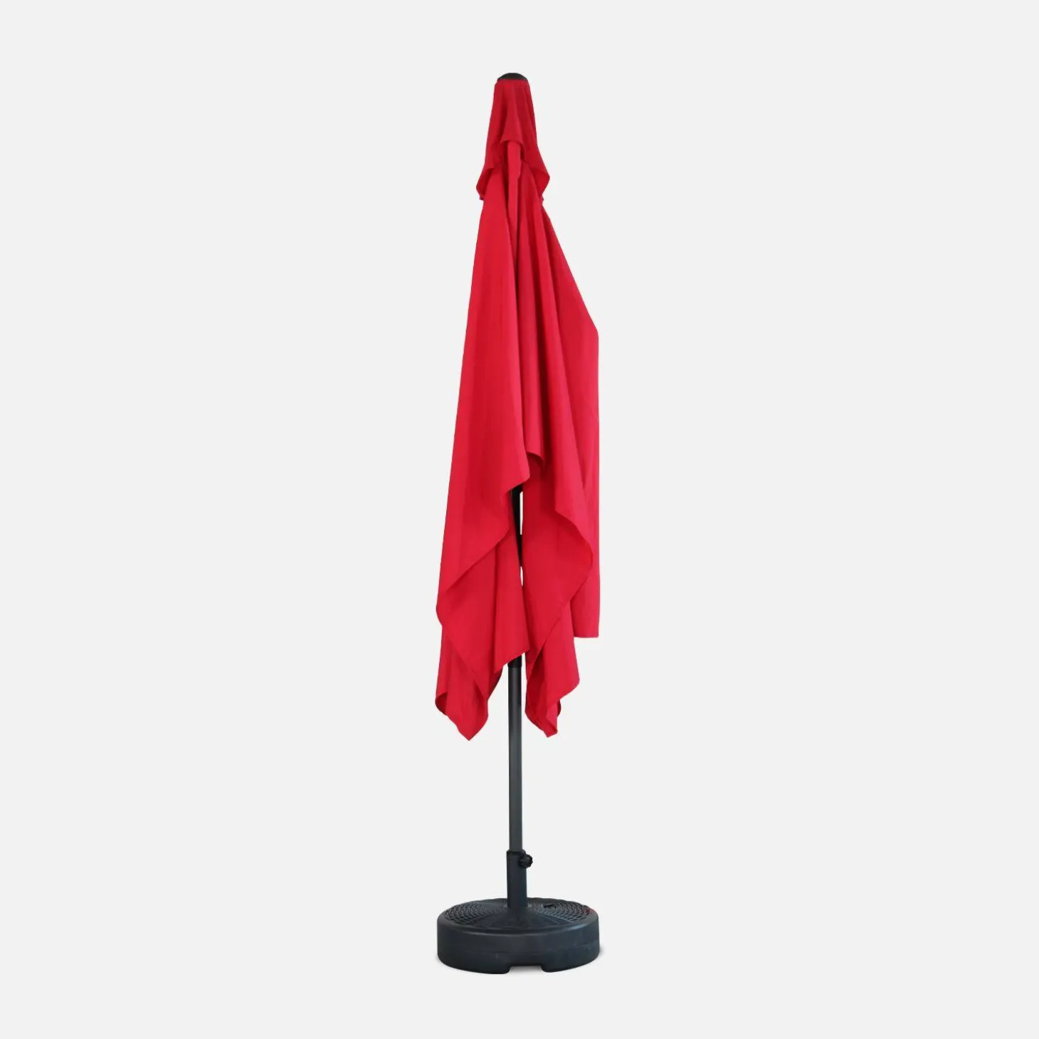 Parasol rectangular poste efecto madera, 2x3m