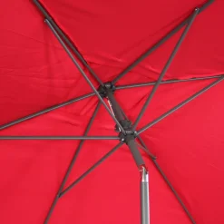Parasol rectangular poste efecto madera, 2x3m
