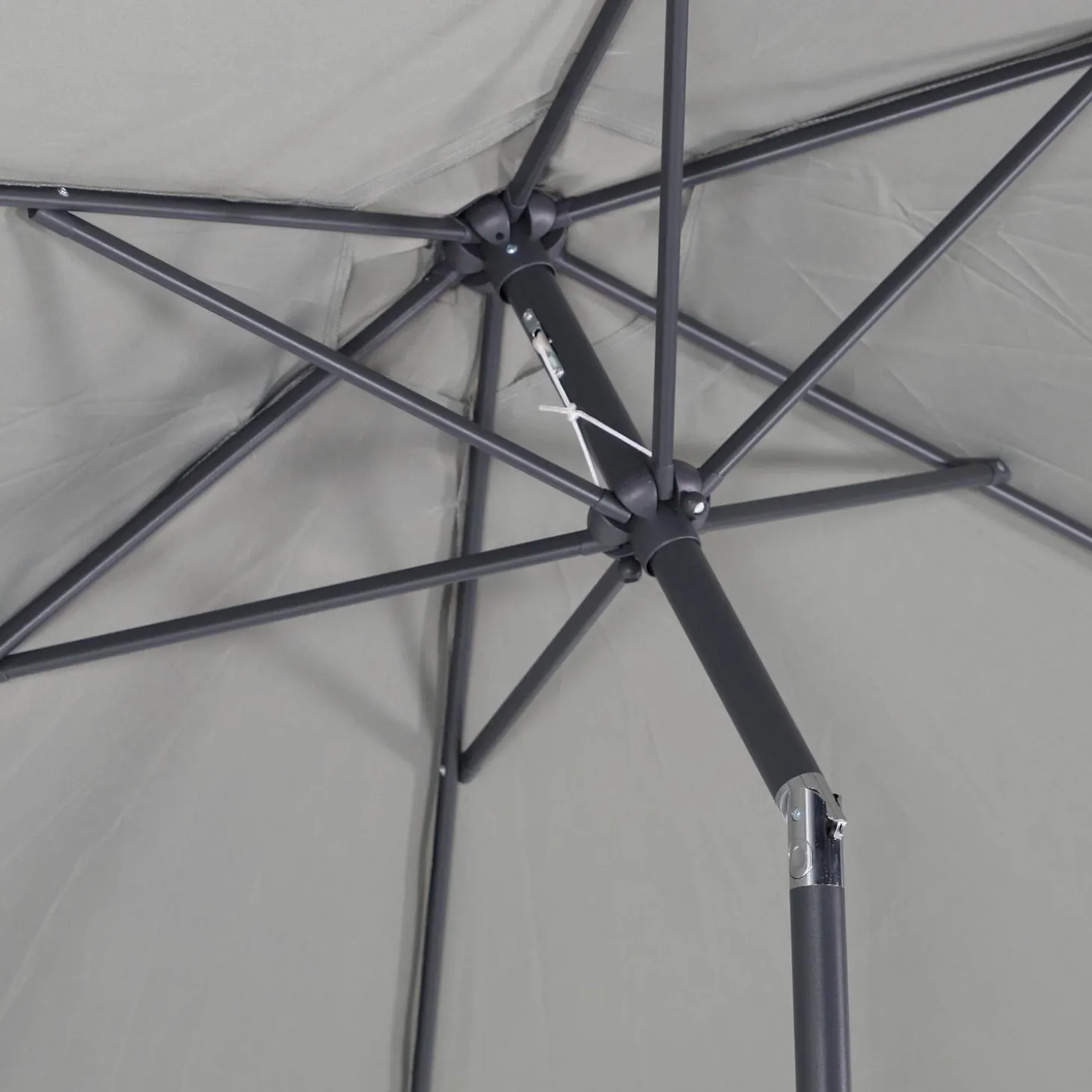 Parasol rectangular poste efecto madera, 3x3m