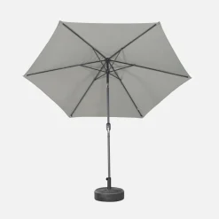 Parasol rectangular poste efecto madera, 3x3m