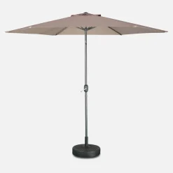 Parasol rectangular poste efecto madera, 3x3m