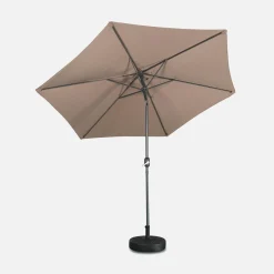 Parasol rectangular poste efecto madera, 3x3m