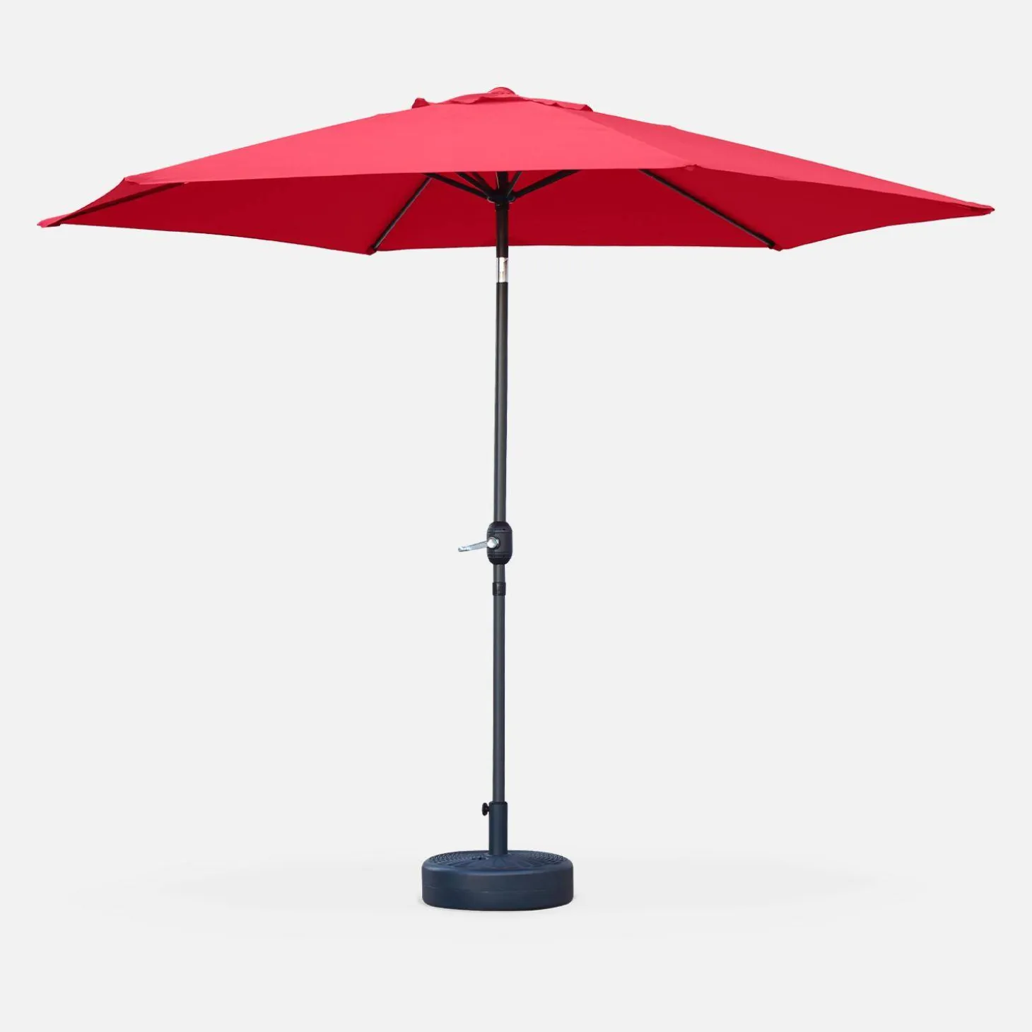 Parasol rectangular poste efecto madera, 3x3m