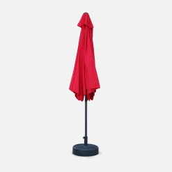 Parasol rectangular poste efecto madera, 3x3m