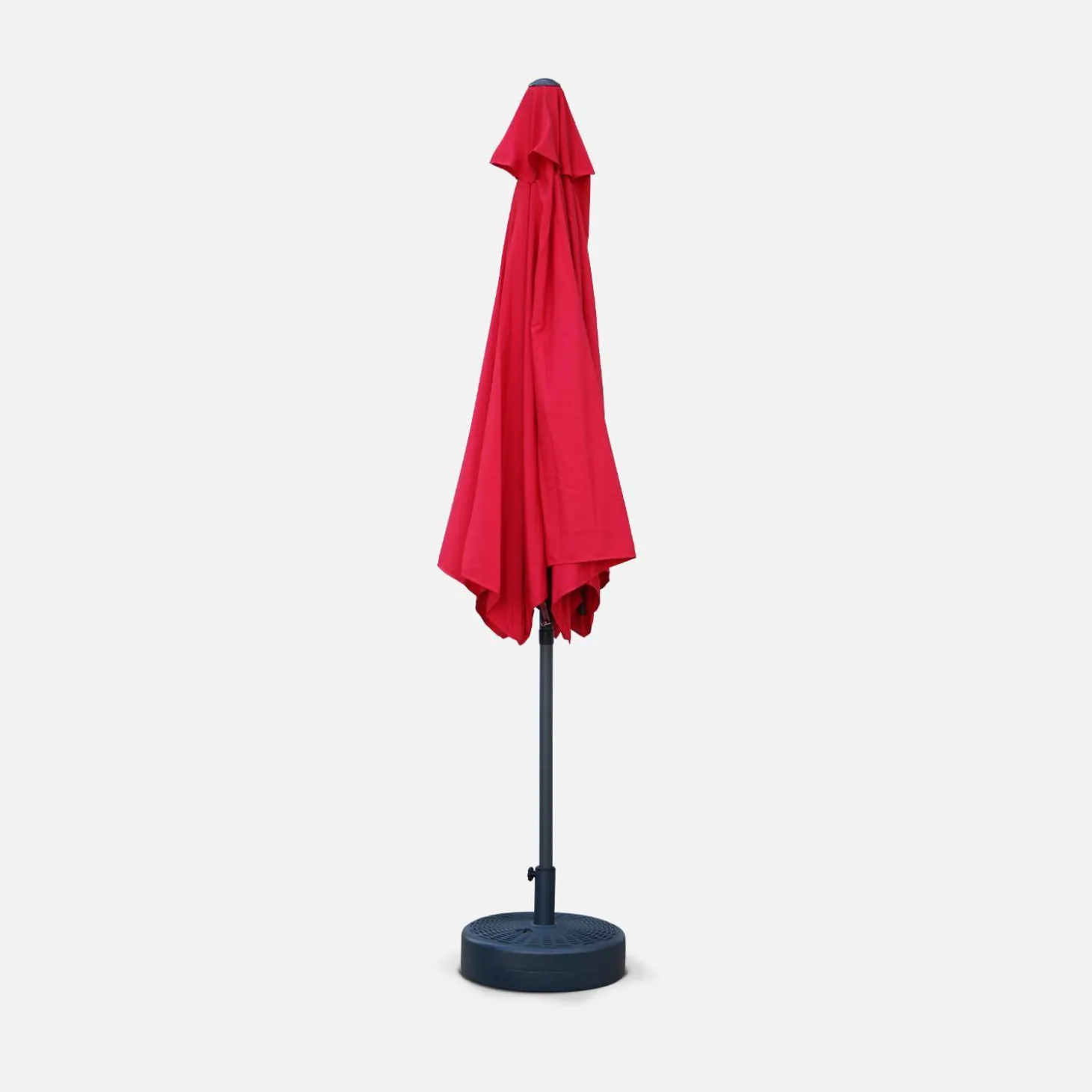 Parasol rectangular poste efecto madera, 3x3m