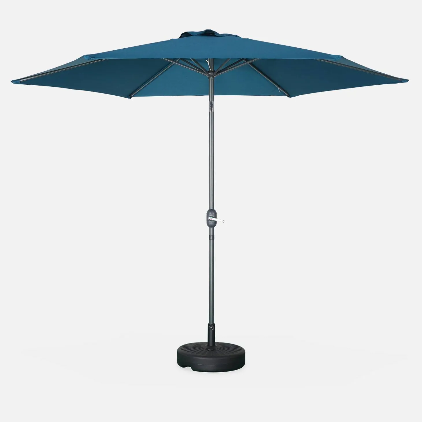 Parasol rectangular poste efecto madera, 3x3m