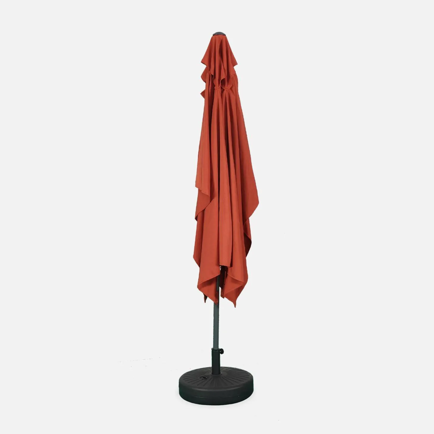Parasol rectangular poste efecto madera, 2x3m