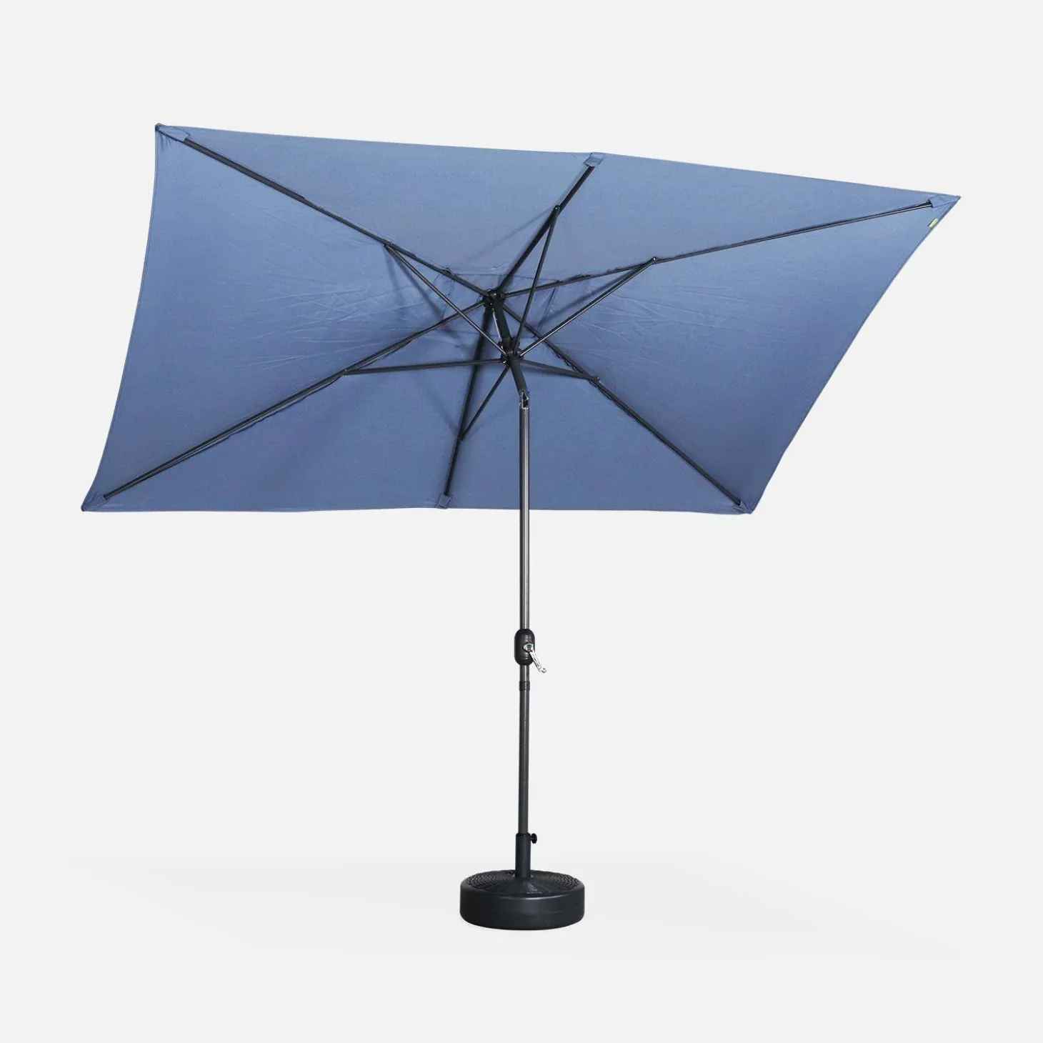 Parasol rectangular poste efecto madera, 2x3m