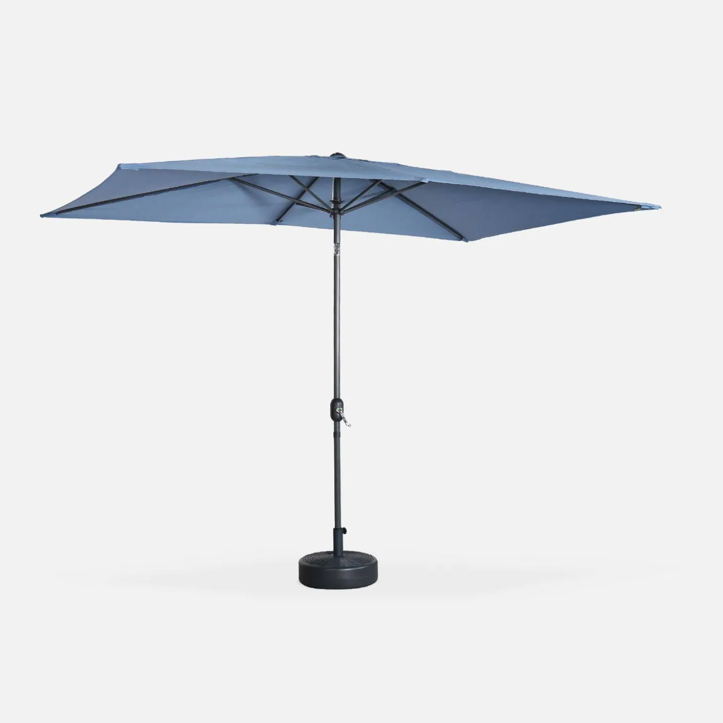 Parasol rectangular poste efecto madera, 2x3m