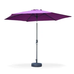 Parasol rectangular poste efecto madera, 3x3m