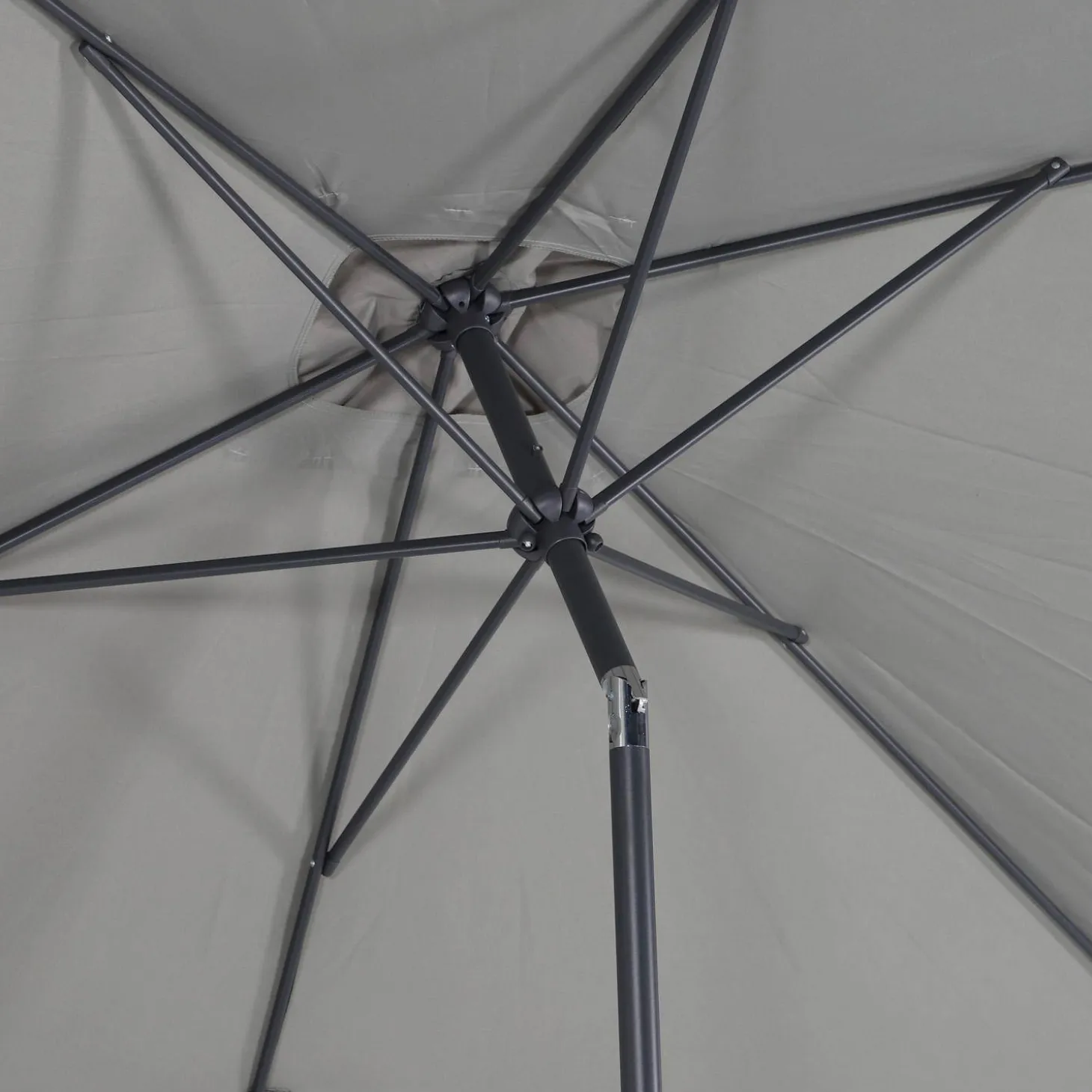 Parasol rectangular poste efecto madera, 2x3m