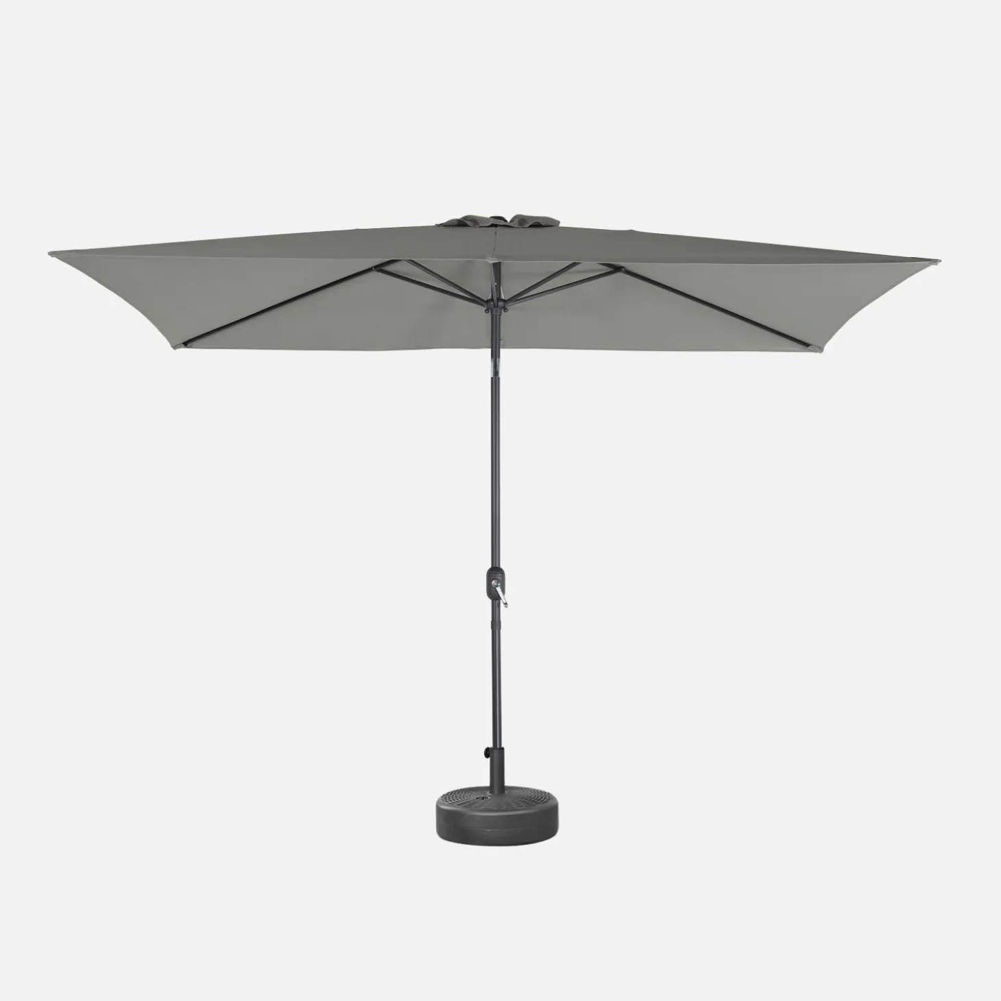 Parasol rectangular poste efecto madera, 2x3m