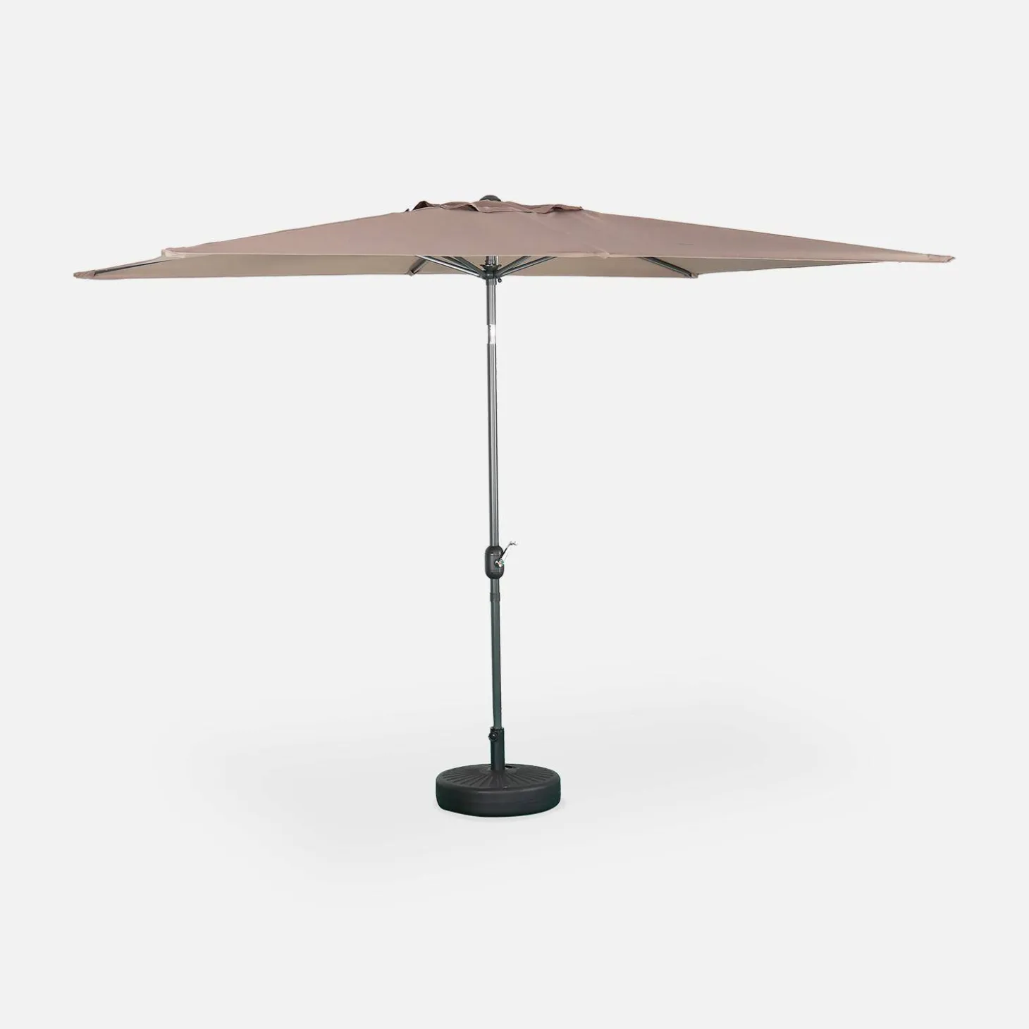 Parasol rectangular poste efecto madera, 2x3m