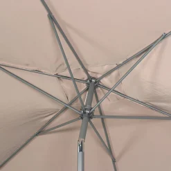 Parasol rectangular poste efecto madera, 2x3m