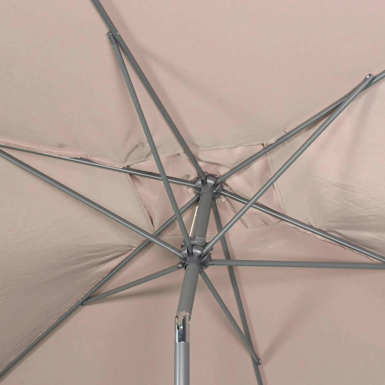 Parasol rectangular poste efecto madera, 2x3m