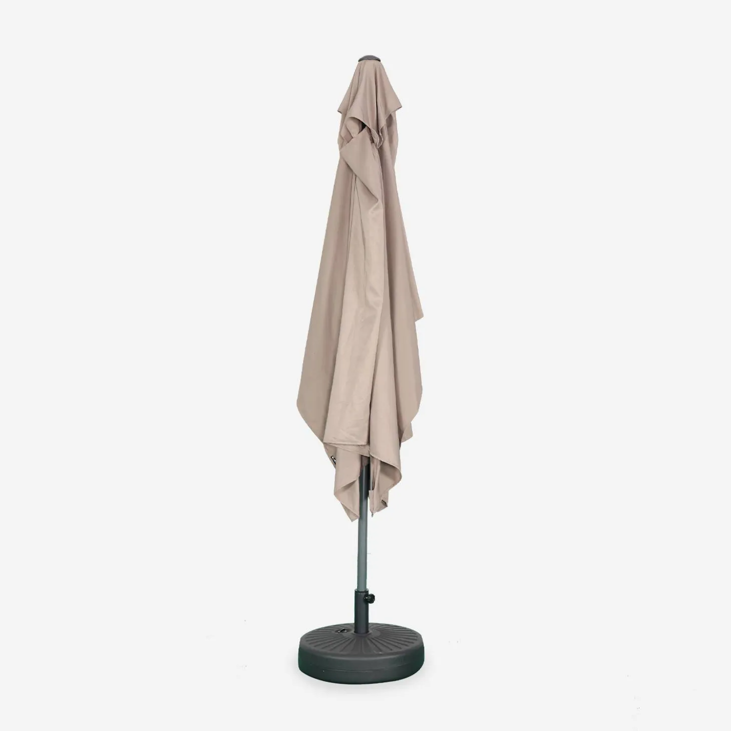 Parasol rectangular poste efecto madera, 2x3m