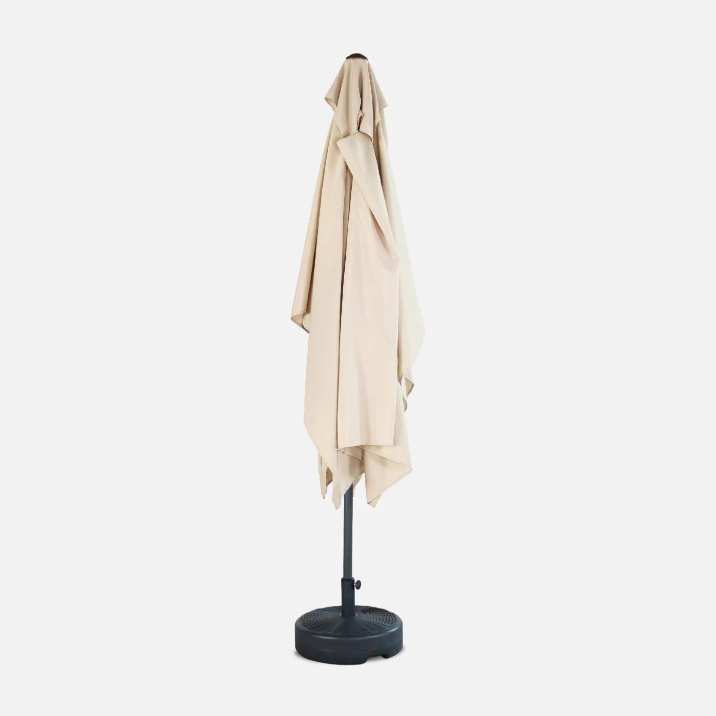 Parasol rectangular poste efecto madera, 2x3m