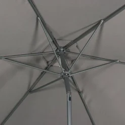 Parasol rectangular poste efecto madera, 3x3m