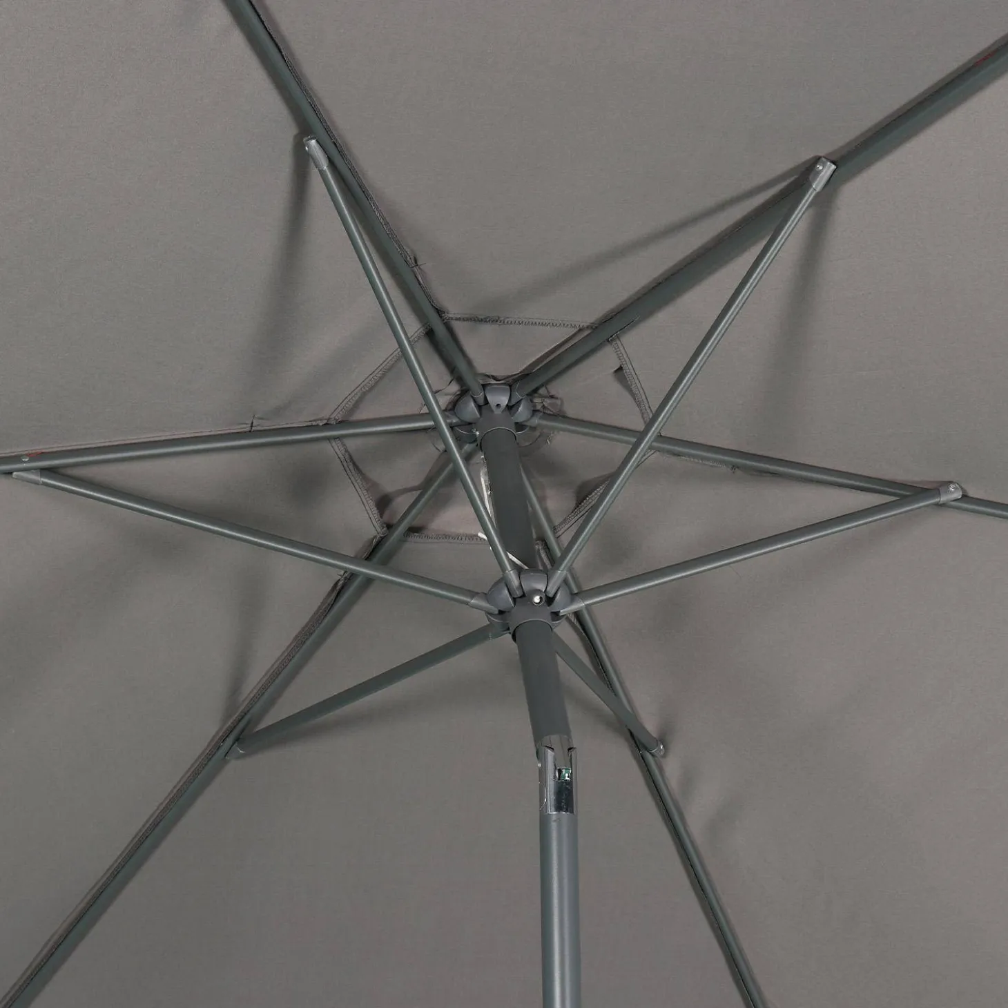 Parasol rectangular poste efecto madera, 3x3m