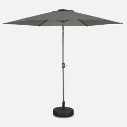 Parasol rectangular poste efecto madera, 3x3m