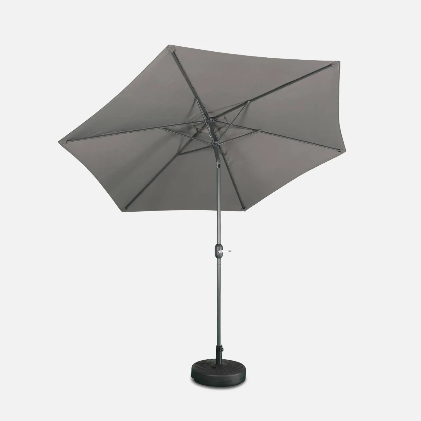 Parasol rectangular poste efecto madera, 3x3m