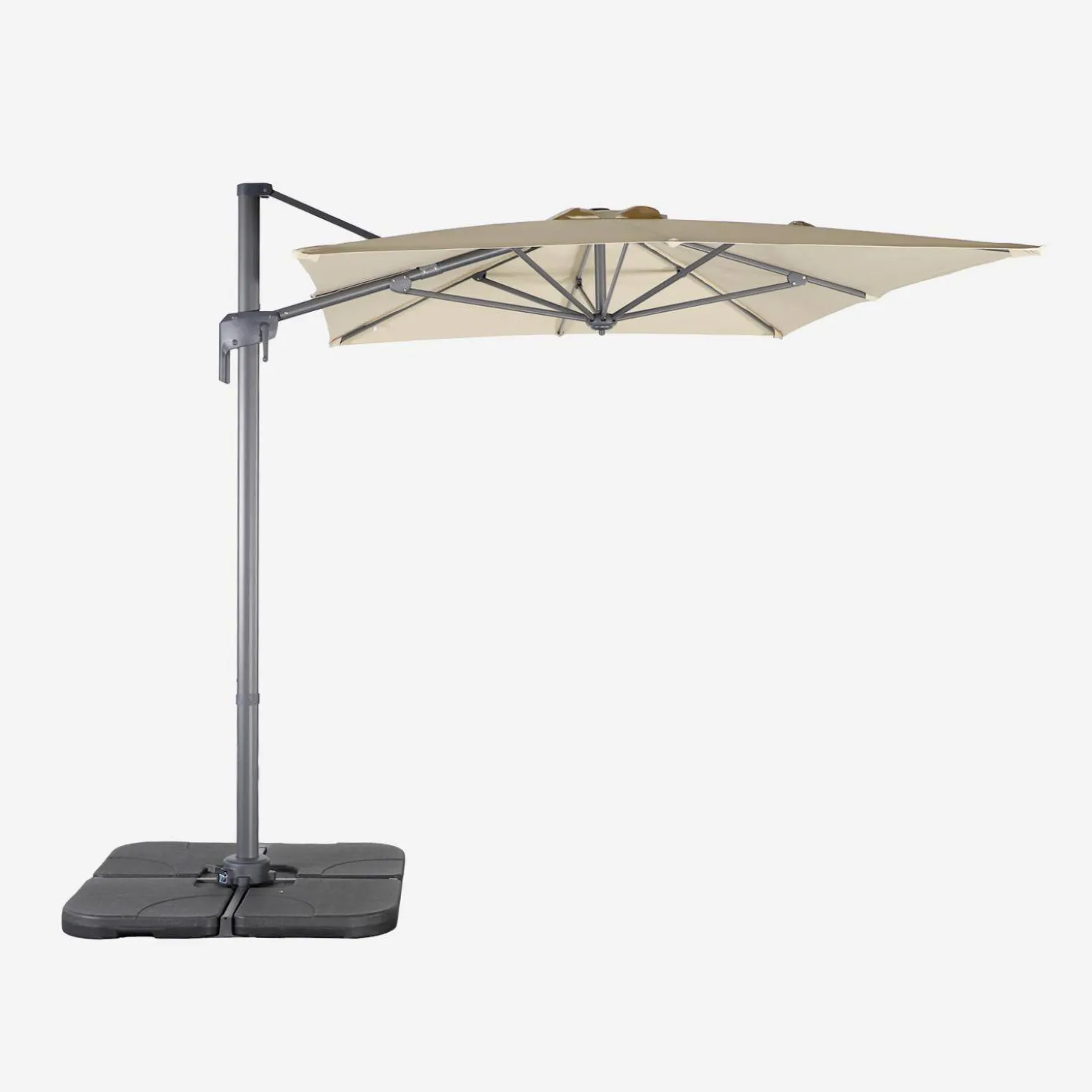 Parasol rectangular 2x3m + 4 losas de 50cm