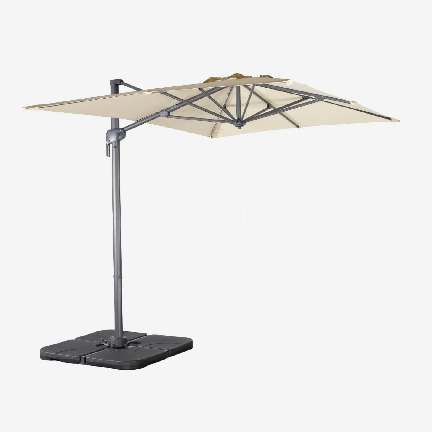 Parasol rectangular 2x3m + 4 losas de 50cm