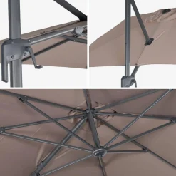 Parasol rectangular 2x3m + 4 losas de 50cm