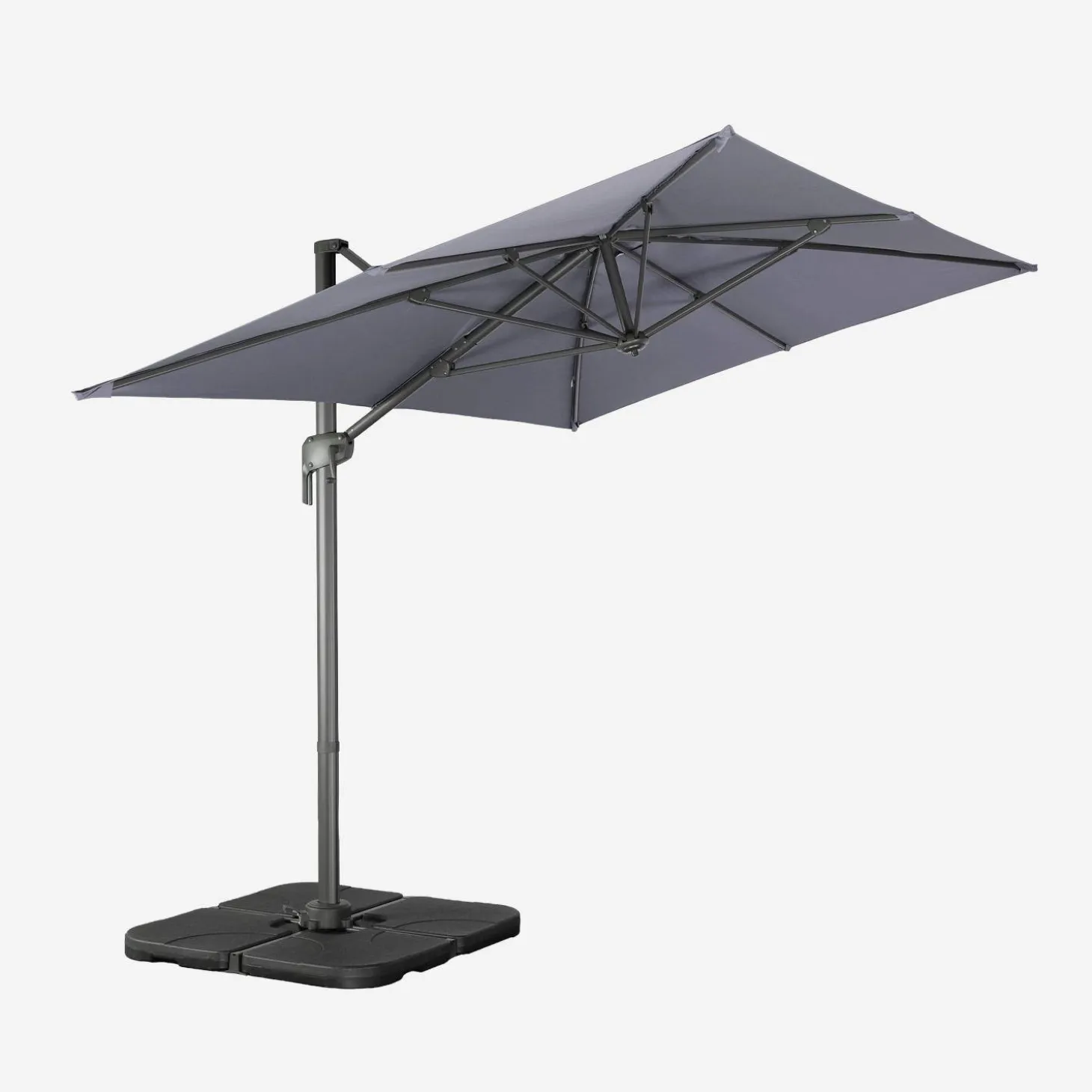 Parasol rectangular 2x3m + 4 losas de 50cm