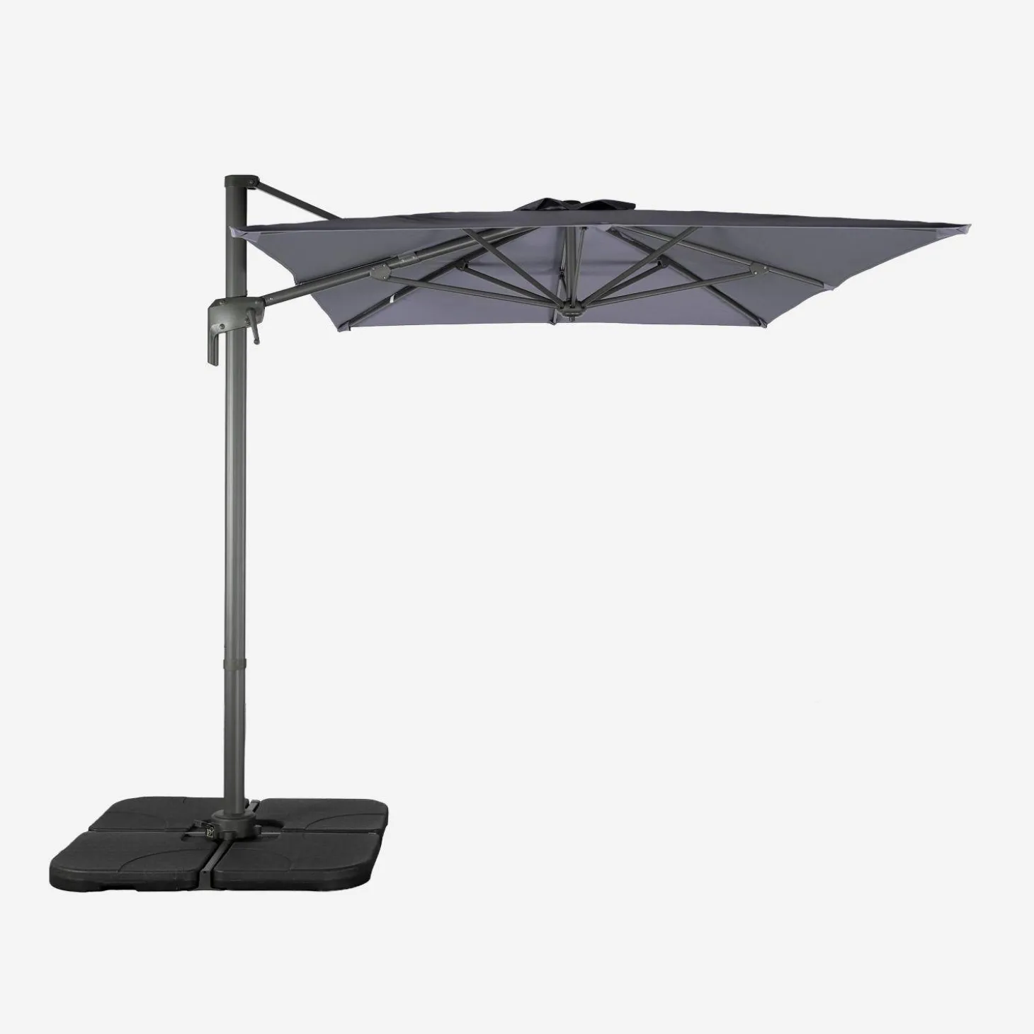 Parasol rectangular 2x3m + 4 losas de 50cm