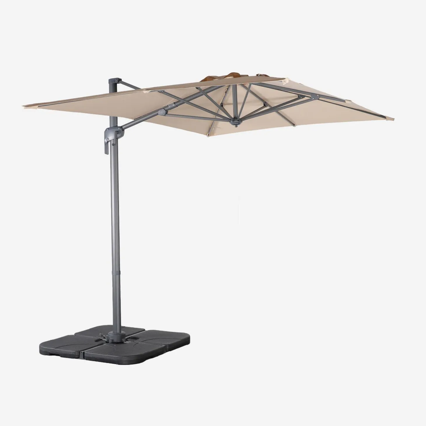 Parasol rectangular 2x3m + 4 losas de 50cm