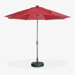 Parasol redondo con LED, Ø2,7m