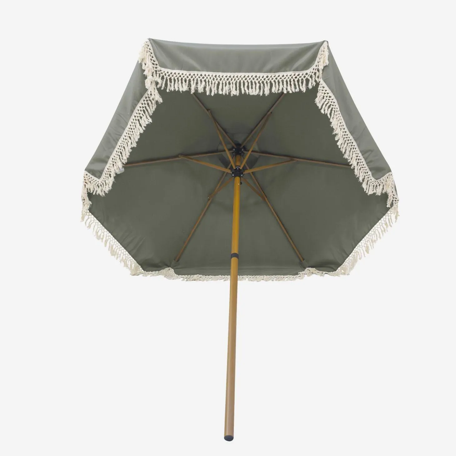 Parasol redondo recta con flecos, Ø2m