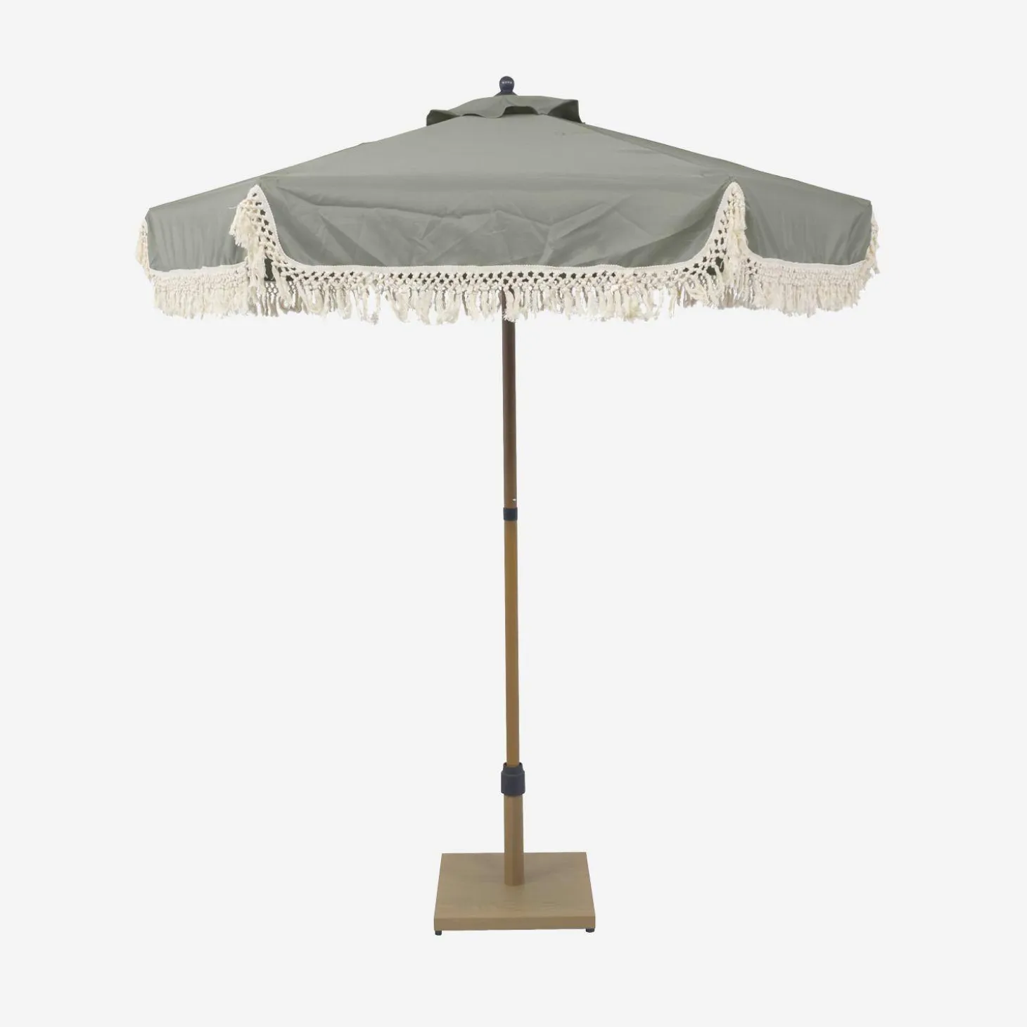 Parasol redondo recta con flecos, Ø2m