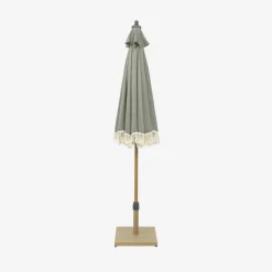 Parasol redondo recta con flecos, Ø2m