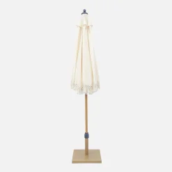 Parasol redondo recta con flecos, Ø2m
