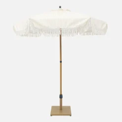 Parasol redondo recta con flecos, Ø2m