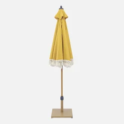 Parasol redondo recta con flecos, Ø2m
