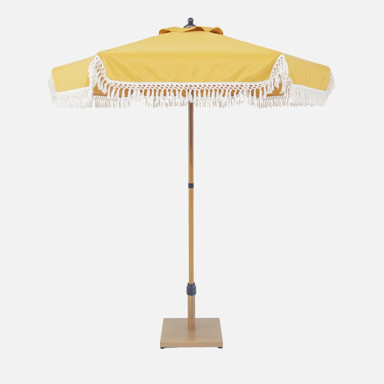 Parasol redondo recta con flecos, Ø2m