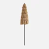 Parasol redondo recta exótica, Ø2m + acero efecto madera y paja