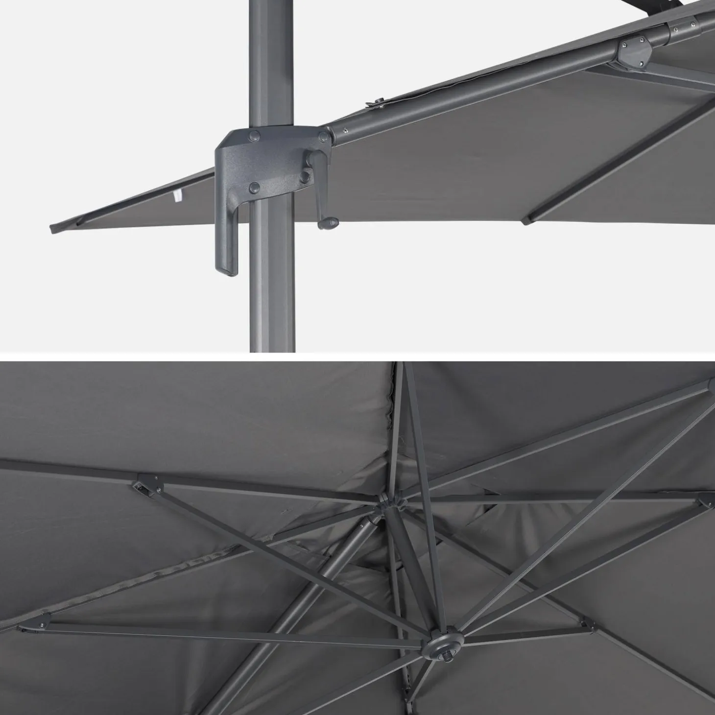 Parasol 3x4m rectangular desplazado