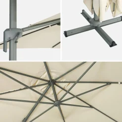 Parasol 3x4m rectangular desplazado